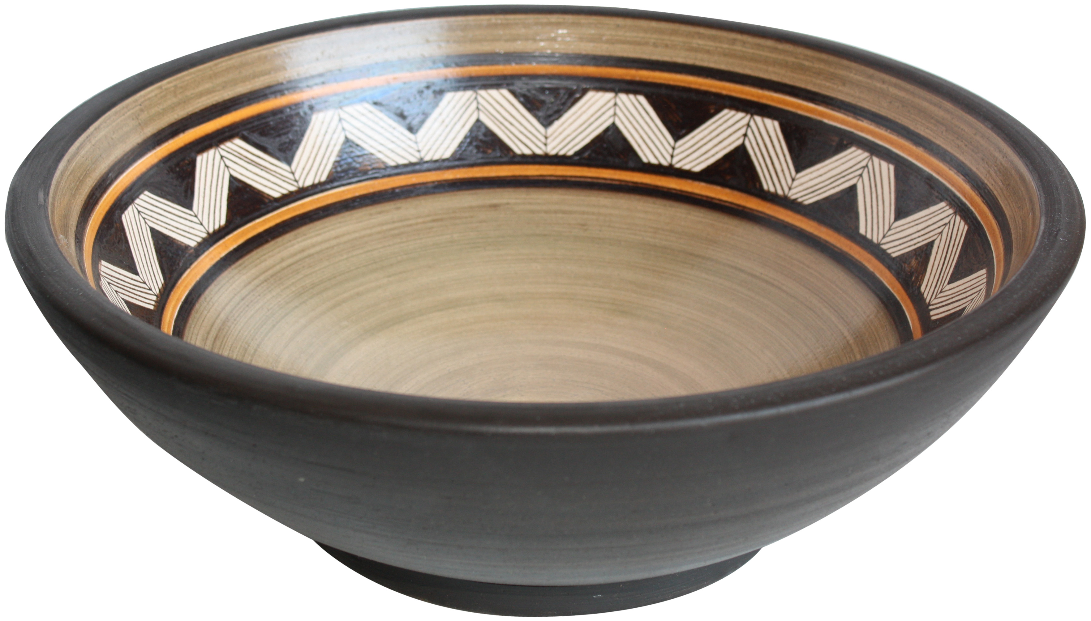 TalaMex Espigas Fango Brown Ceramic Vessel Sink