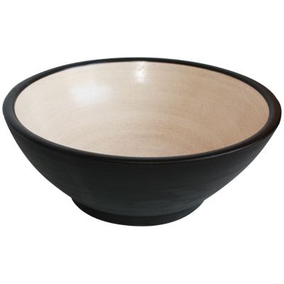 Sarandi Fango Black Ivory Ceramic Vessel Sink