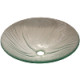 Above Counter Glass Vessel Basin - Blue Scalloped