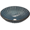 Above Counter Glass Vessel Basin - Blue Pronged