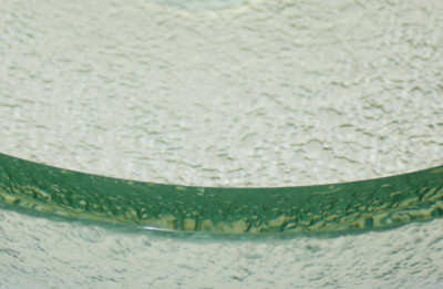 Above Counter Glass Vessel Basin - Frosted Close-Up