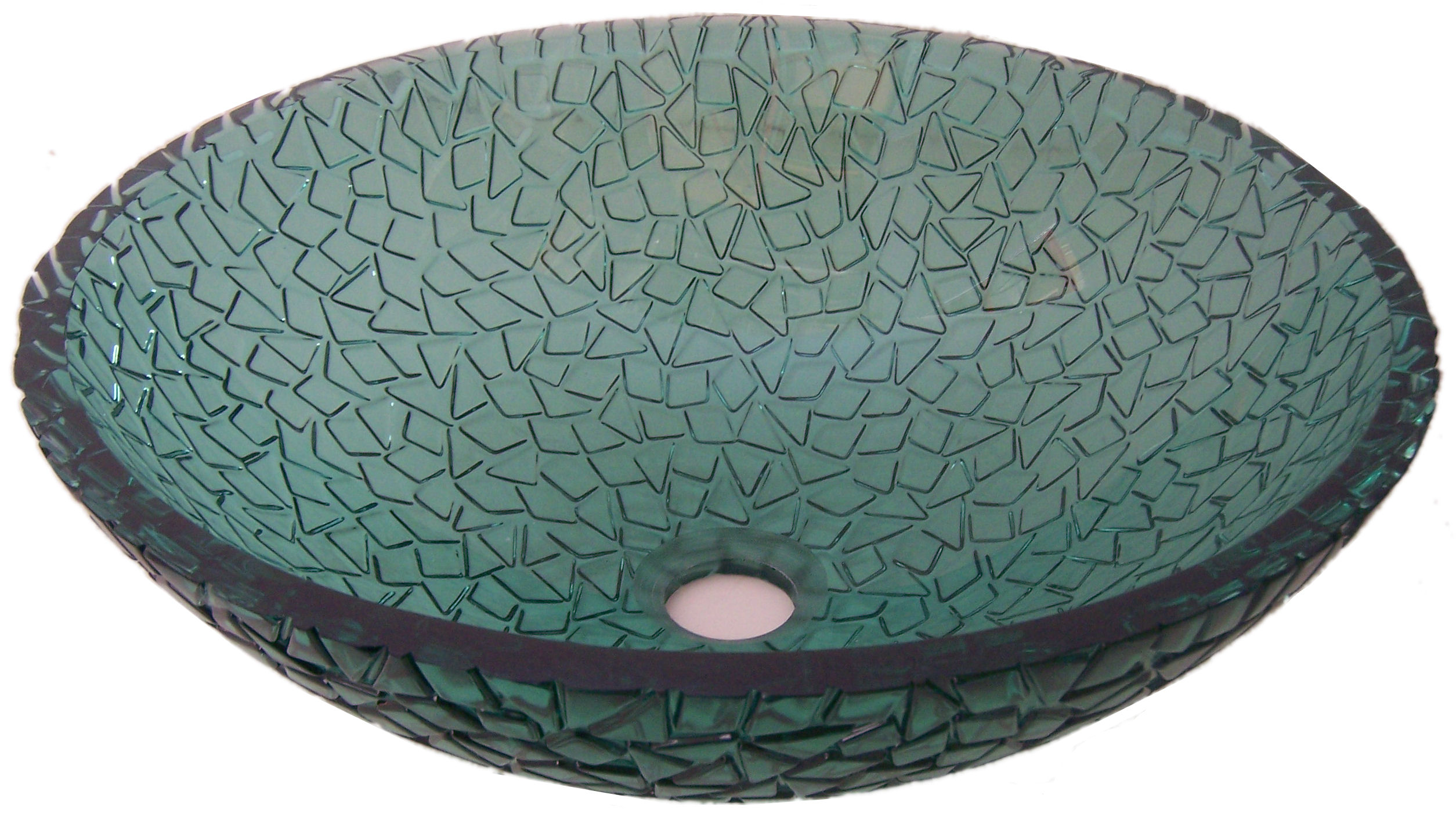 Above Counter Glass Vessel Basin - Green