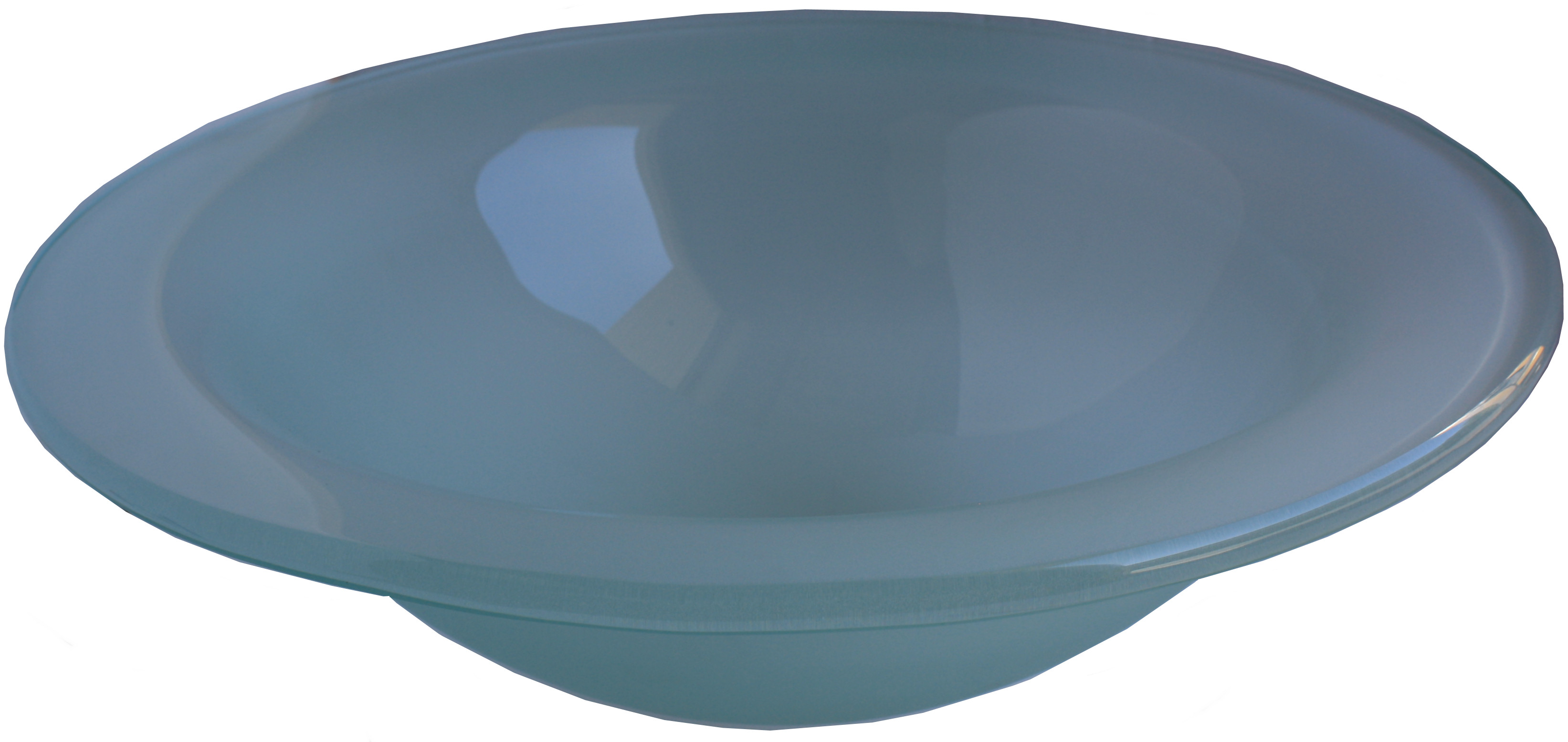 Above Counter Glass Vessel Basin - Frosted Green