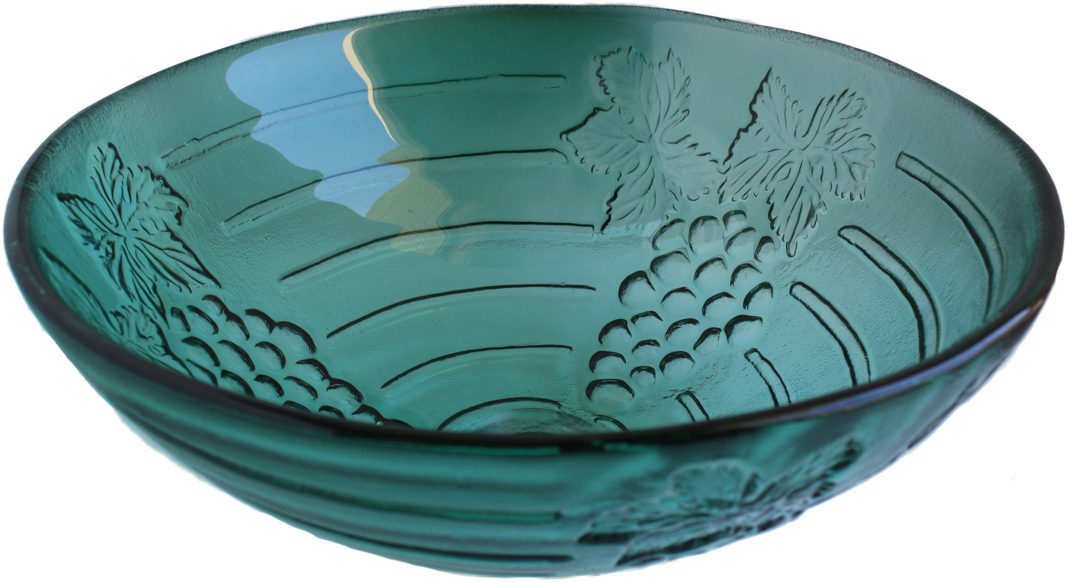 Above Counter Glass Vessel Basin - Emerald Grapes