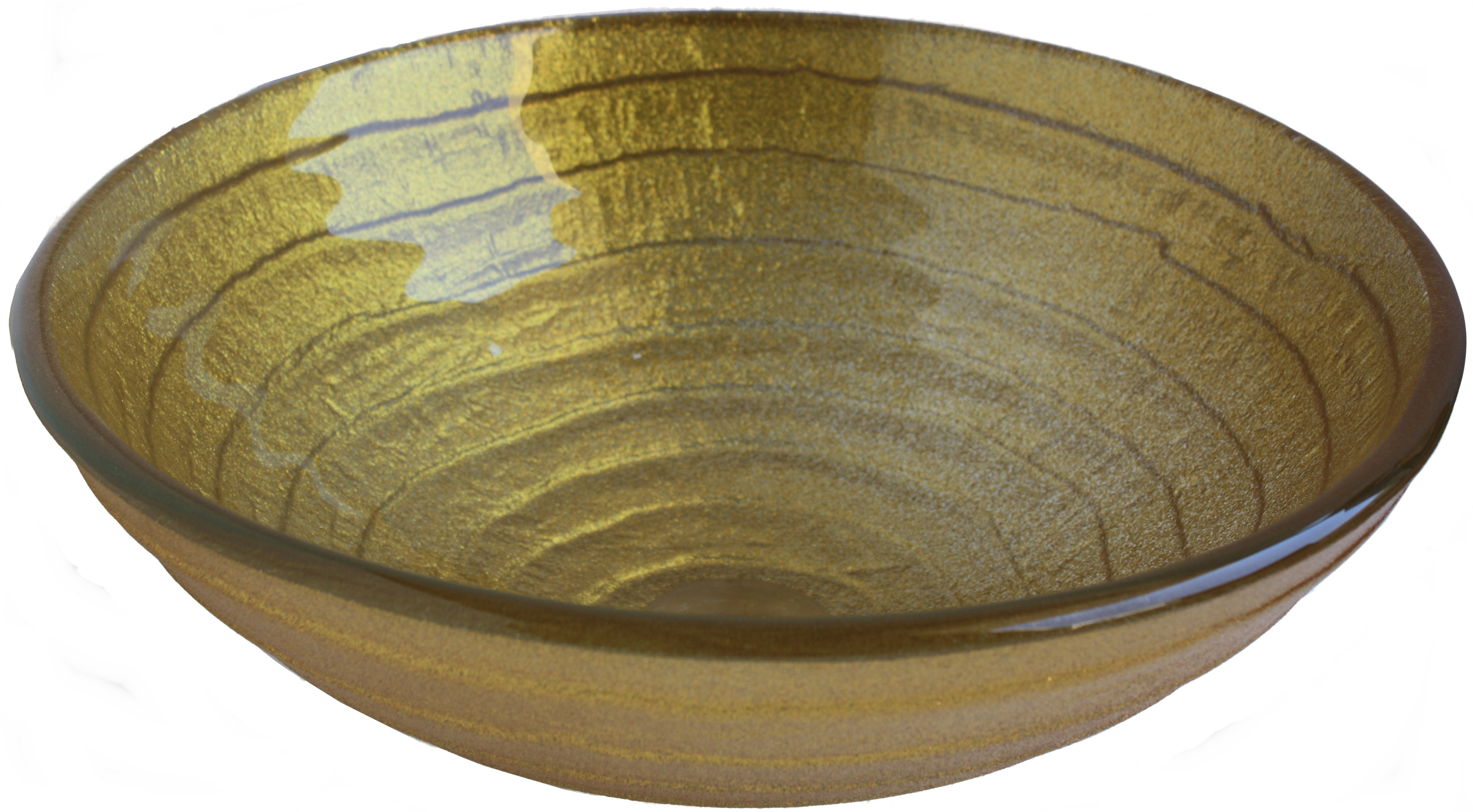 Above Counter Glass Vessel Basin - Golden