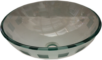 Above Counter Glass Vessel Basin - Frosted