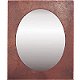 Small Hammered Oval Copper Mirror