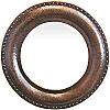 Round Hammered Copper Mirror