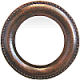 Round Hammered Copper Mirror