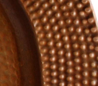 Big Hammered Copper Plate Close-Up