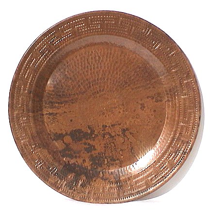 Maze Hammered Copper Plate