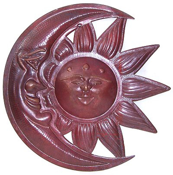 Eclipse Hammered Natural Copper Sunface