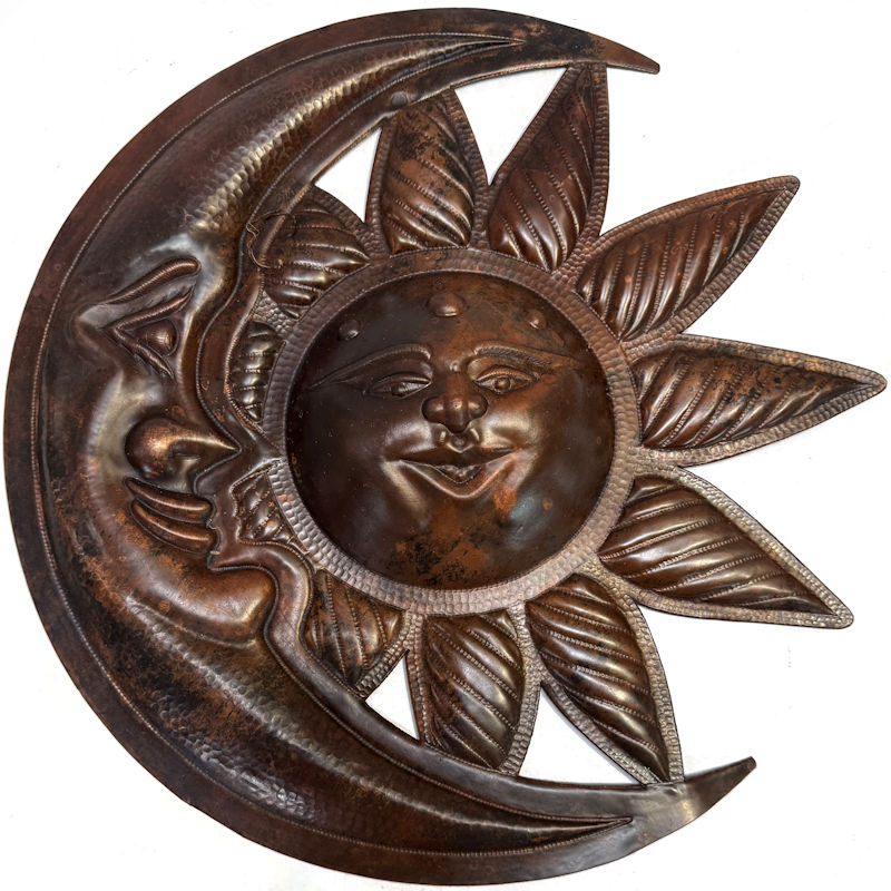 Eclipse Hammered Weathered Copper Sunface