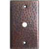 TV Cable Hammered Copper Wall Plate