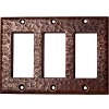 Triple Decora Hammered Copper Switch Plate