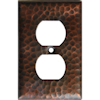 Duplex Outlet Hammered Copper Wall Plate