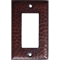 Single Decora Hammered Copper Switch Plate