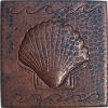 Shell Hammered Copper Tile