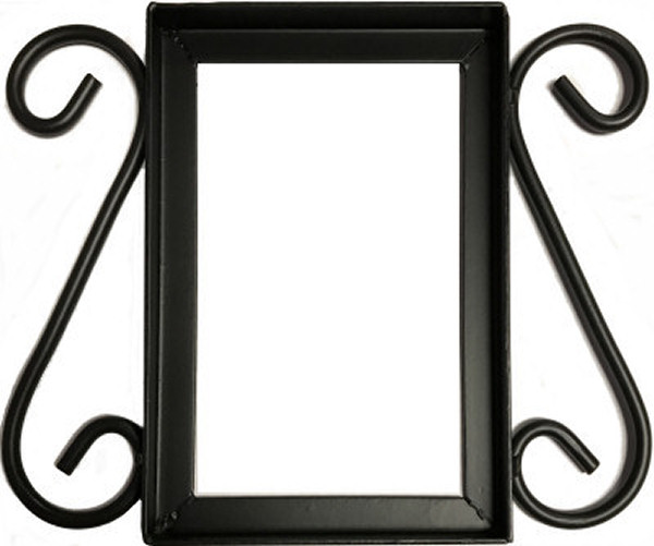 Wrought Iron House Number Frame Colonial-Desert 1-Tile