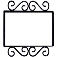 Wrought Iron House Number Frame Desert 2-Tiles