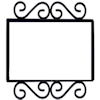 Wrought Iron House Number Frame Desert 2-Tiles