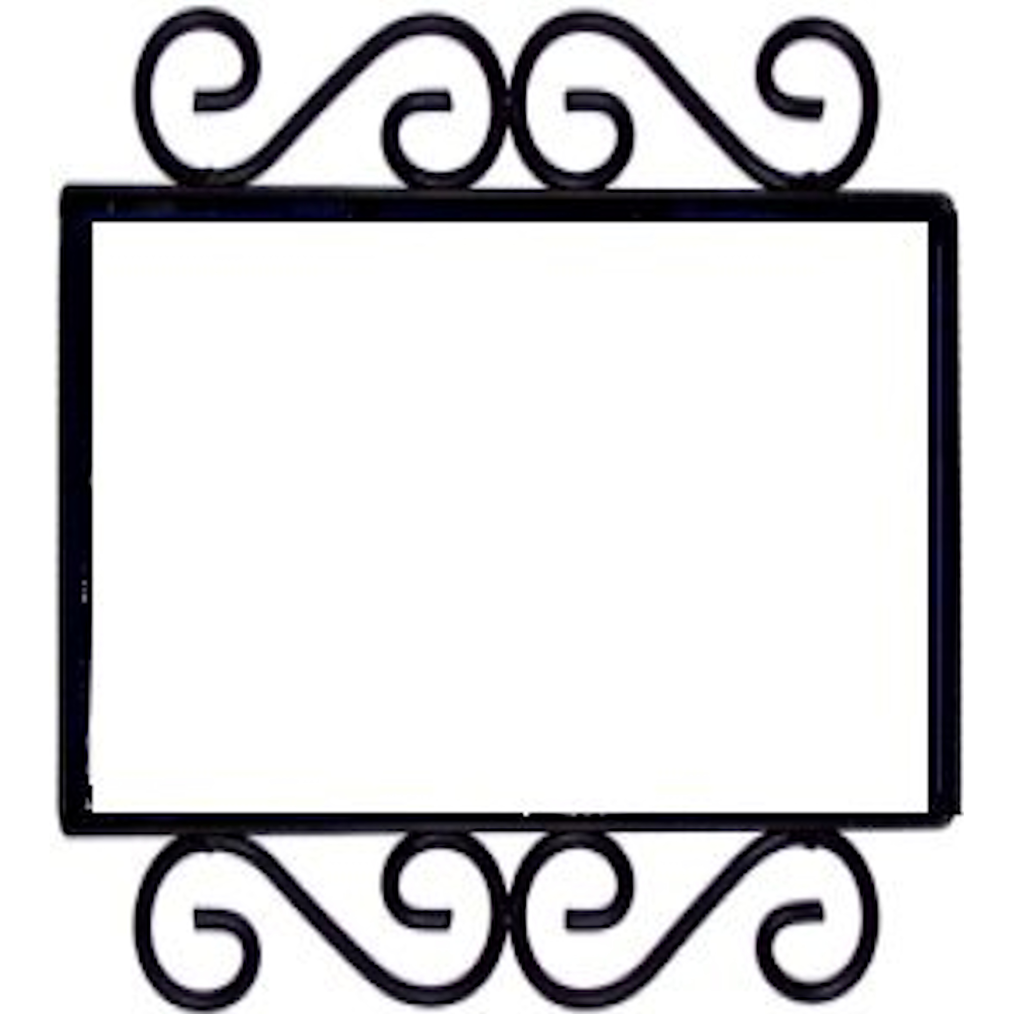 Wrought Iron House Number Frame Desert 2-Tiles