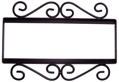 Wrought Iron House Number Frame Desert 4-Tiles