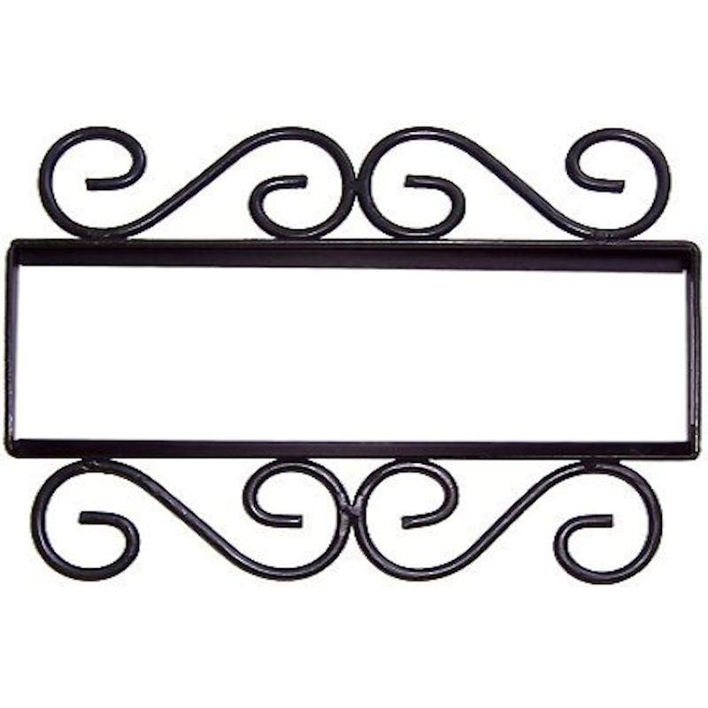 Wrought Iron House Number Frame Colonial-Desert 5-Tiles