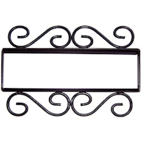 Wrought Iron House Number Frame Colonial-Desert 5-Tiles