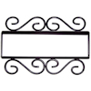 Wrought Iron House Number Frame Colonial-Desert 5-Tiles