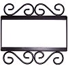Wrought Iron House Number Frame Colonial 3-Tiles