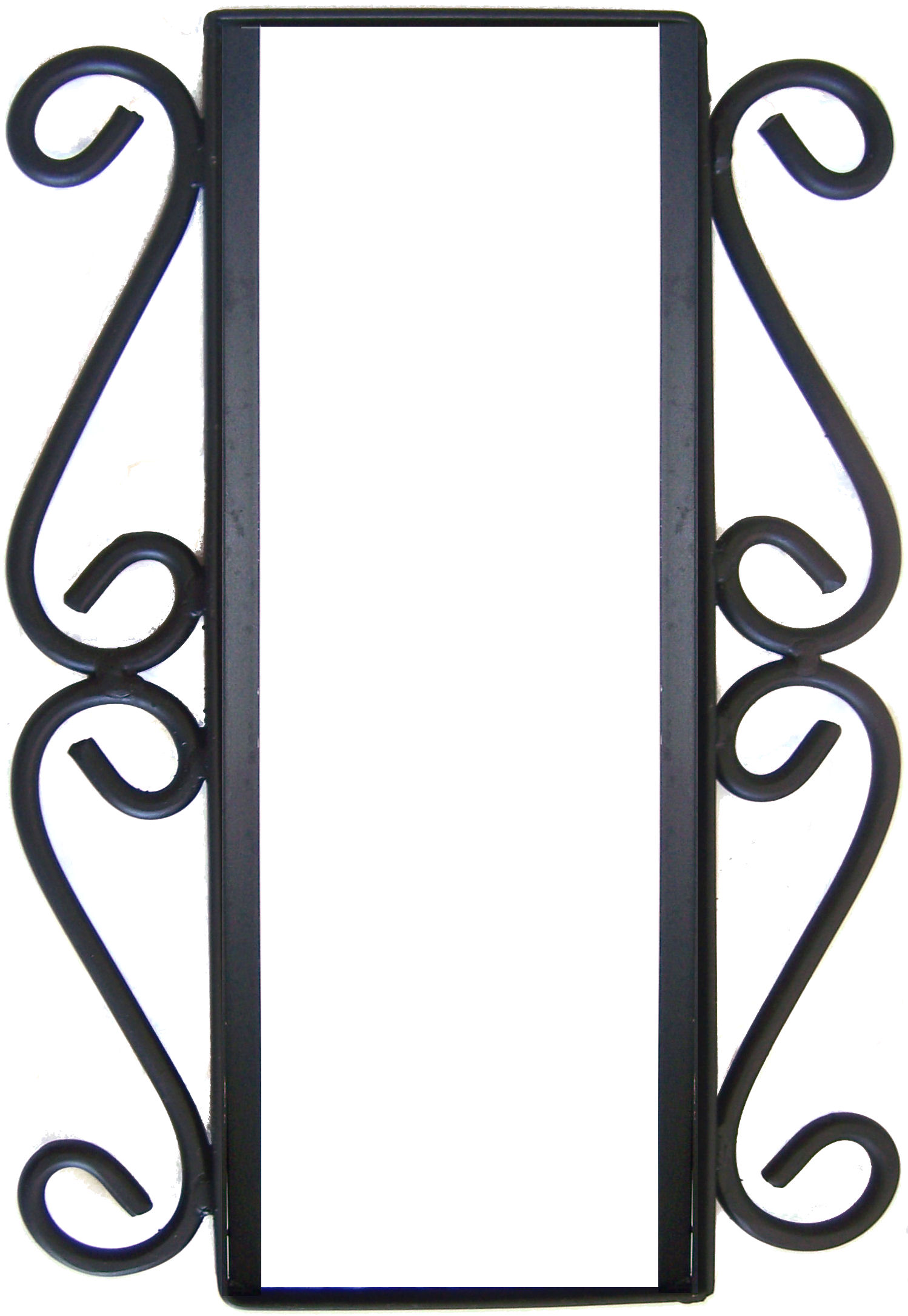 Wrought Iron Vertical House Number Frame Hacienda 2-Tiles