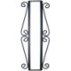 Wrought Iron Vertical House Number Frame Hacienda 4-Tiles