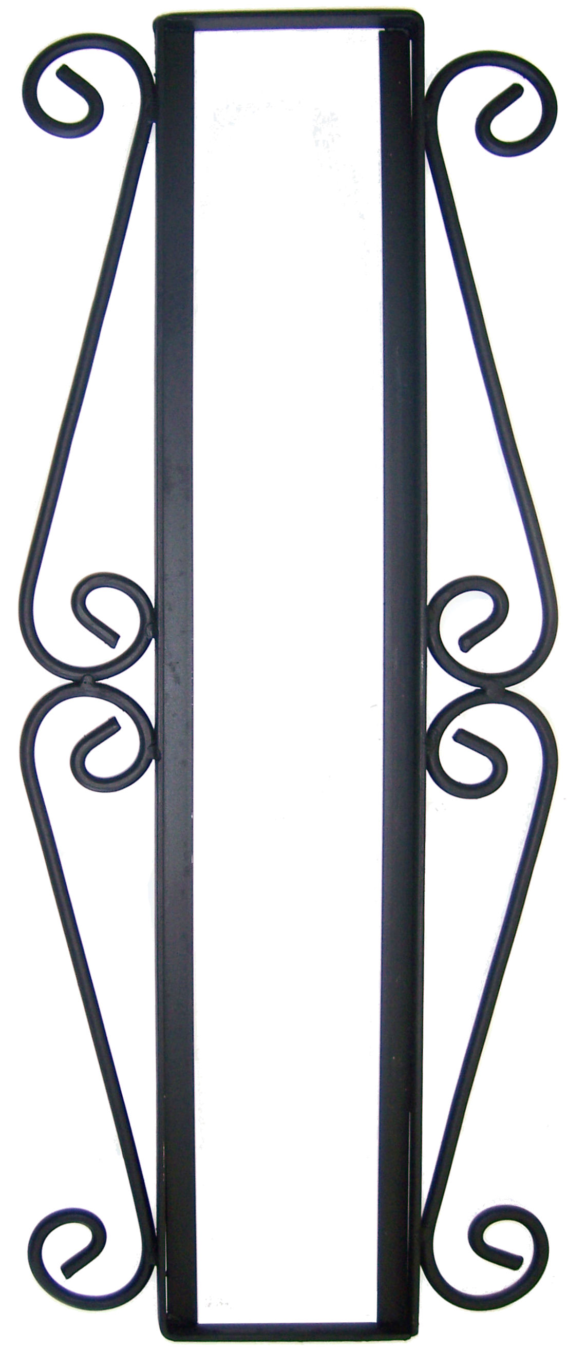 Wrought Iron Vertical House Number Frame Hacienda 4-Tiles