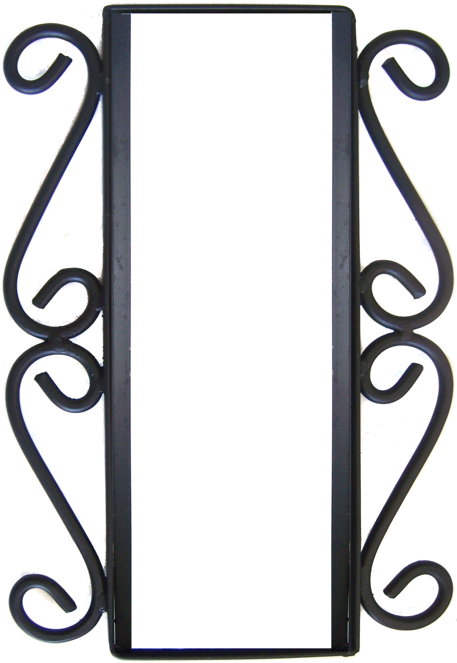 Wrought Iron Vertical House Number Frame Desert 2-Tiles