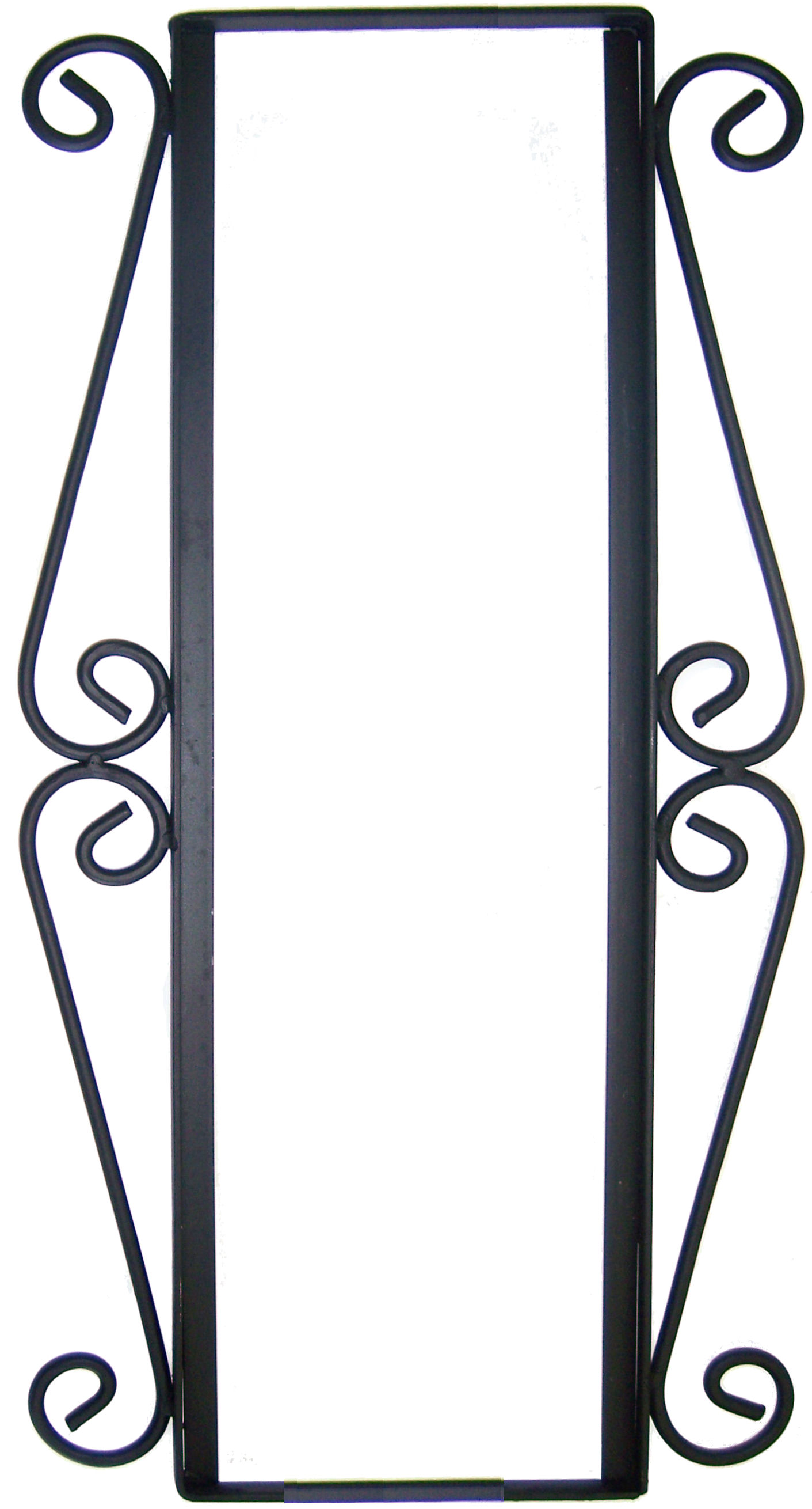 Wrought Iron Vertical House Number Frame Desert 3-Tiles