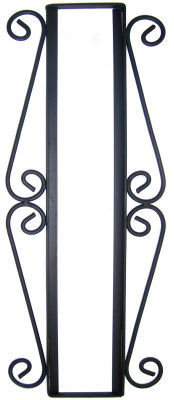 Wrought Iron Vertical House Number Frame Desert 4-Tiles