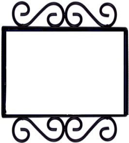 Wrought Iron House Number Frame Mission 2-Tiles