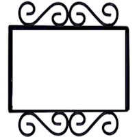 Wrought Iron House Number Frame Mission 2-Tiles