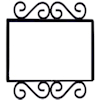 Wrought Iron House Number Frame Mission 2-Tiles