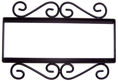 Wrought Iron House Number Frame Mission 4-Tiles
