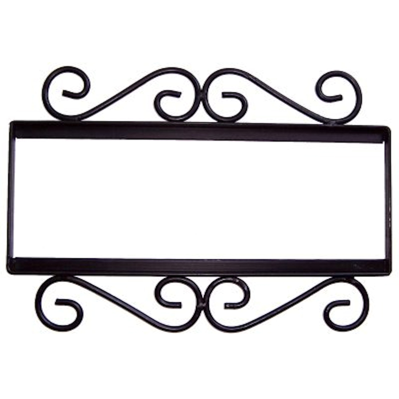 Wrought Iron House Number Frame Mission 4-Tiles