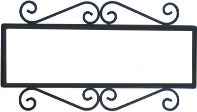Wrought Iron House Number Frame Mission 5-Tiles