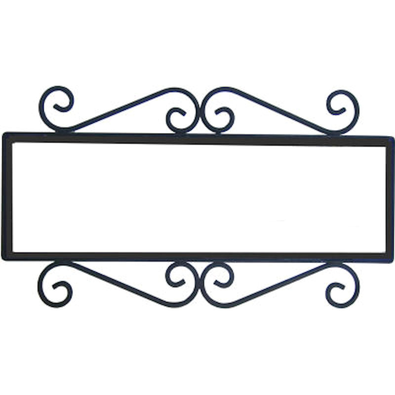 Wrought Iron House Number Frame Mission 5-Tiles