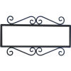 Wrought Iron House Number Frame Mission 5-Tiles