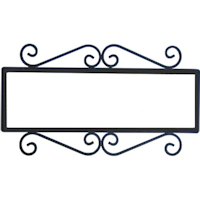 Wrought Iron House Number Frame Mission 5-Tiles