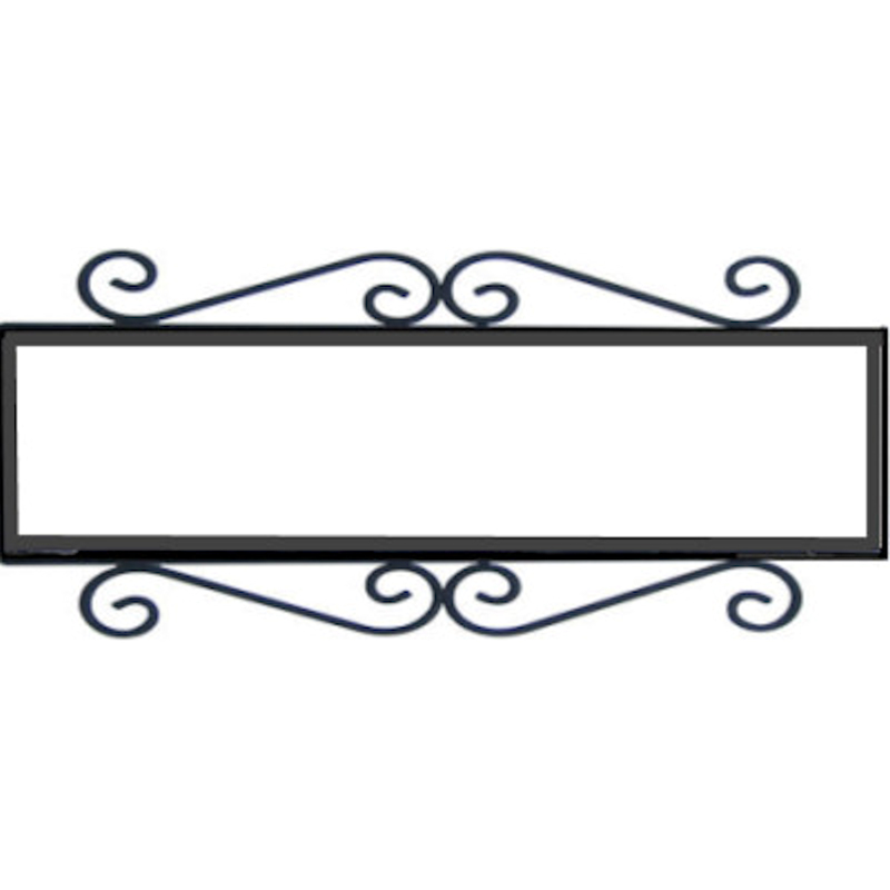 Wrought Iron House Number Frame Mission 6-Tiles