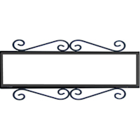 Wrought Iron House Number Frame Mission 6-Tiles