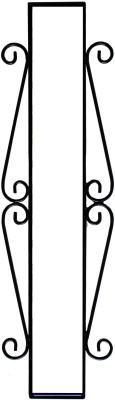 Wrought Iron House Number Vertical Frame Hacienda 5-Tiles