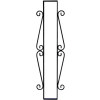 Wrought Iron House Number Vertical Frame Hacienda 5-Tiles